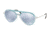 Prada PS04TS Sunglasses 0P85Q0-57 - Azure Frame, Blue Mirror White Lenses