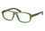 Prada PS05GV Eyeglass Frames UFK1O1-55 - Transparent Green Rubber Frame
