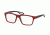 Prada PS07FV Eyeglass Frames UAR1O1-53 - Top Red Rubber On Grey Frame