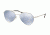 Prada PS50SS Sunglasses 1AP5Q0-60 - Matte Silver Frame, Blue Mirror White Lenses