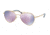 Prada PS50SS Sunglasses 1BK5T0-60 - Matte Gold Frame, Dark Grey Mirror Pink Lenses