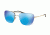 Prada PS52RS Sunglasses ZVN5M2-56 - Pale Gold Frame, Light Green Mirror Blue Lenses