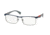 Prada PS54FV Eyeglass Frames TWQ1O1-53 - Blue Rubber/Gunmet Rubber Frame