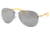 Prada PS56MS Sunglasses GKD7W1-6214 - Yellow Frame, Gray Silver Mirror Lenses