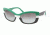 Prada Bifocal Sunglasses PR03NS with Lined Bi-Focal Rx Prescription Lenses PR03NS-DAM3M1-5718 - Lens Diameter: 57 mm, Frame Color: Green / Ivory / Black