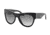 Prada VOICE PR28QS Single Vision Prescription Sunglasses PR28QS-1AB0A7-56 - Lens Diameter 56 mm, Frame Color Black