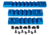 Presma 2 Pcs 5 Slot 1 7 Slot Picatinny Rail Section Kit for M-LOK Style Slots, with Sling Swivel Adapter, Blue, RLMLK2-BL