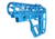 Presma Skeletonized Aluminum 6 Position Stock, Blue, AAST22-BL