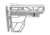 Presma Skeletonized Aluminum 6 Position Stock, Silver, AAST22-S