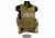 Sniper Tactical Multi Function Molle Plate Vest with Carrier for Bullet Clips/Bullets with Pouch, Camo Tan, ASVT01-TC