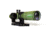 Pride Fowler Industries RR-Evolution-3G Rifle Scope, 1-6x24mm, 30mm Tube, First Focal Plane, Red Illumination, Rapid Reticle 3G BDC Reticle, Green, RR007-FDE