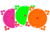 Pro-Shot Splatter Shot High Vis Fluorescent Bullseye Combo, 6 Pack, 3-color, 8in, 8B-FL-6COMBO