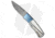 Pro-Tech Knives Magic BR-1 Whiskers Custom Automatic Folding Knife, 3.125in, Damascus, Drop Point Blade, Stainless Steel, Blue/Gray/White Handle, Blue/Gray/White/Black, 7.25 inch, BHQ-30583