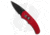 Pro-Tech Knives Runt J4 Automatic Folding Knife, 1.94in, 154CM, Drop Point Blade, Aluminum, Red Handle, Red/Black, 5.27 inch, BHQ-4232