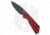 Pro-Tech Knives Strider + PT Automatic Folding Knife, 3.00in, CPM MagnaCut, Drop Point Blade, Aluminum, Red Handle, Standard, Red/Black, 7.00 inch, BHQ-208668