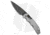 Pro-Tech Knives TR-4 Steel Custom Tactical Response Automatic Folding Knife, 4.00in, Damascus, Drop Point Blade, Stainless Steel, Gray Handle, Gray/Black, 9.25 inch, BHQ-17862
