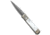 Pro-Tech Knives Godfather Ultimate Custom Automatic Folding Knife, 4.00in, Damascus, Spear Point Blade, Titanium, Bronze/White Handle, Mother of Pearl, Bronze/White/Black, 9.25 inch, BHQ-71638