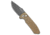 Pro-Tech Knives Les George SBR Automatic Folding Knife, 2.625in, Damascus, Drop Point Blade, Titanium, Blue/Bronze Handle, Bronze/Blue Double Feather Ti, Damascus, Blue/Bronze/Black, 6.50 inch, BHQ-191507