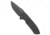 Pro-Tech Knives Les George SBR Automatic Folding Knife, 2.625in, CPM S35VN, Drop Point Blade, Aluminum, Black Handle, Standard, Black/Black, 6.50 inch, BHQ-99837