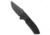 Pro-Tech Knives Les George SBR Automatic Folding Knife, 2.625in, CPM S35VN, Drop Point Blade, Aluminum, Black Handle, Knurled, Black/Black, 6.50 inch, BHQ-99838