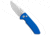 Pro-Tech Knives Les George SBR Automatic Folding Knife, 2.625in, CPM S35VN, Drop Point Blade, Aluminum, Blue Handle, Stonewash, Blue/Gray, 6.50 inch, BHQ-106104