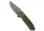 Pro-Tech Knives Les George SBR Automatic Folding Knife, 2.625in, CPM S35VN, Drop Point Blade, Aluminum, Green Handle, Knurled, Acid Wash, Green/Gray, 6.50 inch, BHQ-103194