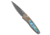 Pro-Tech Knives Newport Custom Automatic Folding Knife, 3.00in, Damascus, Spear Point Blade, Titanium, Bronze/Spectrum Handle, w/ Abalone, Bronze/Spectrum/Black, 7.13 inch, BHQ-207842