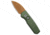 Pro-Tech Pro-Tech Runt 5 Wharncliffe Automatic Knife Desert Warrior Green 1.9" Tan PVD, Green, CPM 20CV, adult, BHQ-225642