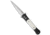 Pro-Tech Knives The Don Tuxedo Automatic Folding Knife, 3.50in, 154CM, Spear Point Blade, Micarta, Black/White Handle, Black/White/Gray, 8.10 inch, BHQ-3691