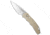 Pro-Tech Knives TR-4.31 D2 Tactical Response Automatic Folding Knife, 4.00in, D2, Drop Point Blade, Aluminum, Tan Handle, Tan/Gray, 9.25 inch, BHQ-35161