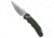 Pro-Tech Knives TR-5 Lerch Spring Assisted Opening Folding Knife, 3.25in, 154CM, Drop Point Blade, Aluminum, Green Handle, Green/Gray, 7.625 inch, BHQ-37624