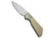 Pro-Tech Knives Strider + PT Custom Automatic Folding Knife, 3.00in, CPM MagnaCut, Drop Point Blade, Titanium, Green/Gold Handle, Gridlock Texture Ti #1, Green/Gold/Gray, 7.00 inch, BHQ-210939