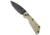 Pro-Tech Knives Strider + SnG Automatic Folding Knife, 3.50in, 154CM, Drop Point Blade, Aluminum, Tan Handle, Knurled w/ Safety, Desert Tan/Black, 8.25 inch, BHQ-34448