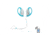 Pyle Bluetooth Water Resistant Headphones, Blue PWBH18BL