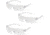 Pyramex Alair Safety Glasses - Clear Anti-Fog Lens, Clear Frame, Pack of 3