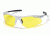 Pyramex Avante Glasses - Silver Frame, Amber Lens