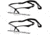 Pyramex Black Frame/Clear +1.5 Reader Lens with Black Cord, Pack of 3