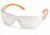 Pyramex Cortez Safety Glasses - Indoor/Outdoor Mirror Lens, Orange Temples Frame SO3680S