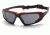 Pyramex Highlander Safety Glasses - Gray Anti-Fog Lens, Black-Red Frame SBR5020DT