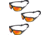 Pyramex Highlander Safety Glasses - Sky Red Mirror Anti-Fog Lens, Black Frame, Pack of 3