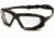 Pyramex Highlander-XP Safety Glasses, Black-Gray Frame &amp; Clear Anti-Fog Lens SBG5010DT