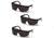 Pyramex Integra Safety Glasses w/Gray Lens, Black, Pack of 3