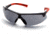 Pyramex Onix Safety Eyewear - Gray Lens, Red Frame SR4920S
