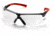 Pyramex Onix Safety Glasses - Clear Lens, Red Frame SR4910S