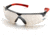 Pyramex Onix Safety Glasses - Indoor/Outdoor Mirror Lens, Red Frame SR4980S