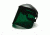 Polyethylene Faceshield, .04in Thick, w/Dark Green Tint, Black