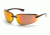 Pyramex Protocol Safety Glasses, Black Frame, Sky Red Mirror Lens SB6255D