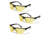 Pyramex Rendezvous Safety Glasses - Amber Lens, Black Frame, Pack of 3