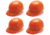 Pyramex Ridgeline Bump Cap,Orange, Pack of 4