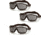 Pyramex V2G Safety Glasses w/Gray H2MAX Anti-Fog Lens, Black, Pack of 3